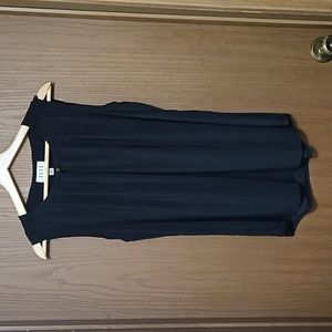 Flowy black sleeveless blouse